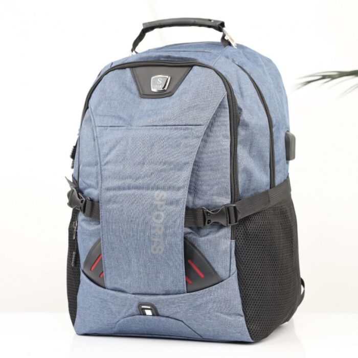 ⁦حقيبة مدرسية 18 انش لون أزرق⁩ - الصورة ⁦2⁩