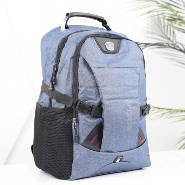 ⁦حقيبة مدرسية 18 انش لون أزرق⁩ - الصورة ⁦3⁩