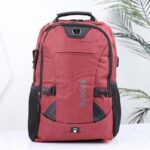 حقيبة مدرسية 18 انش لون خمري