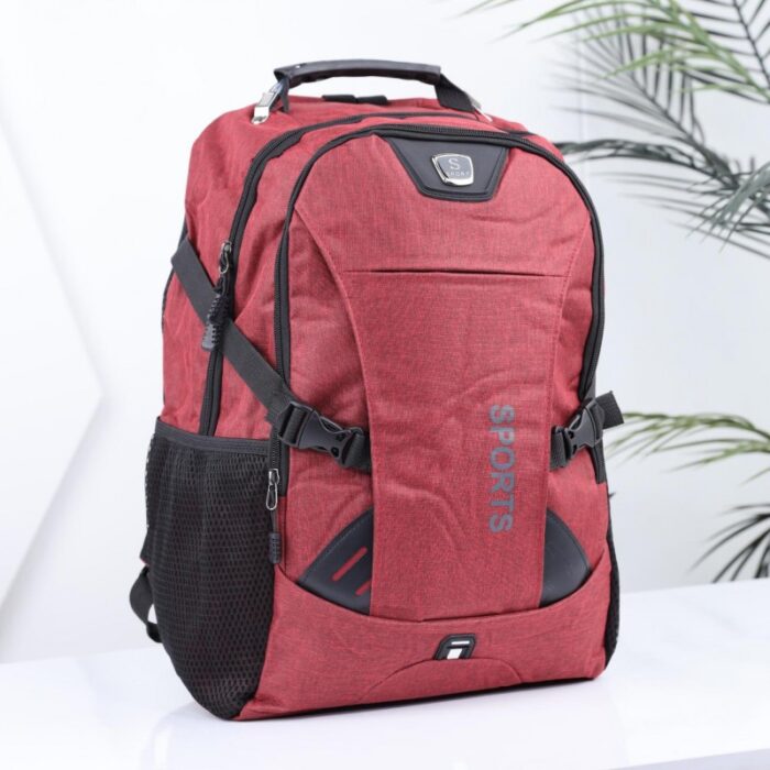 ⁦حقيبة مدرسية 18 انش لون خمري⁩ - الصورة ⁦3⁩