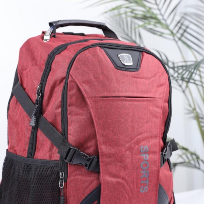 ⁦حقيبة مدرسية 18 انش لون خمري⁩ - الصورة ⁦4⁩