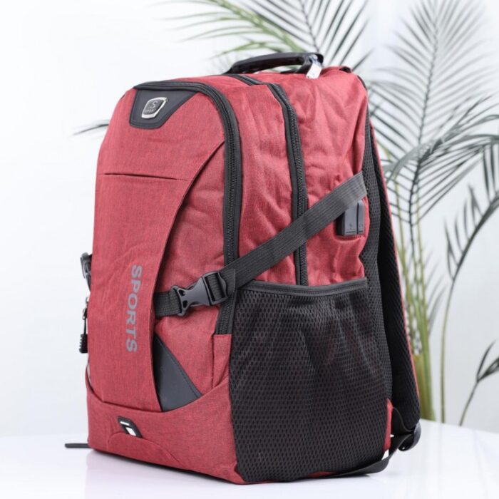 ⁦حقيبة مدرسية 18 انش لون خمري⁩ - الصورة ⁦9⁩