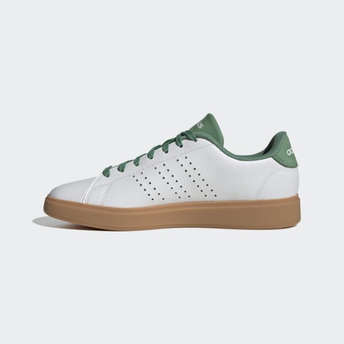 ⁦adidas Men's Advantage 2.0 Shoes - White- حذاء اديداس ادفانتج 2.0 للرجال لون أبيض وأخضر⁩ - الصورة ⁦5⁩