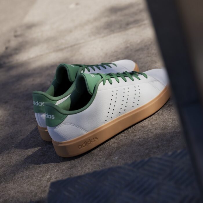 ⁦adidas Men's Advantage 2.0 Shoes - White- حذاء اديداس ادفانتج 2.0 للرجال لون أبيض وأخضر⁩ - الصورة ⁦25⁩