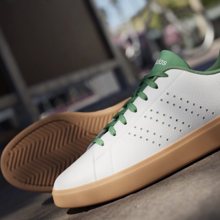 ⁦adidas Men's Advantage 2.0 Shoes - White- حذاء اديداس ادفانتج 2.0 للرجال لون أبيض وأخضر⁩ - الصورة ⁦29⁩