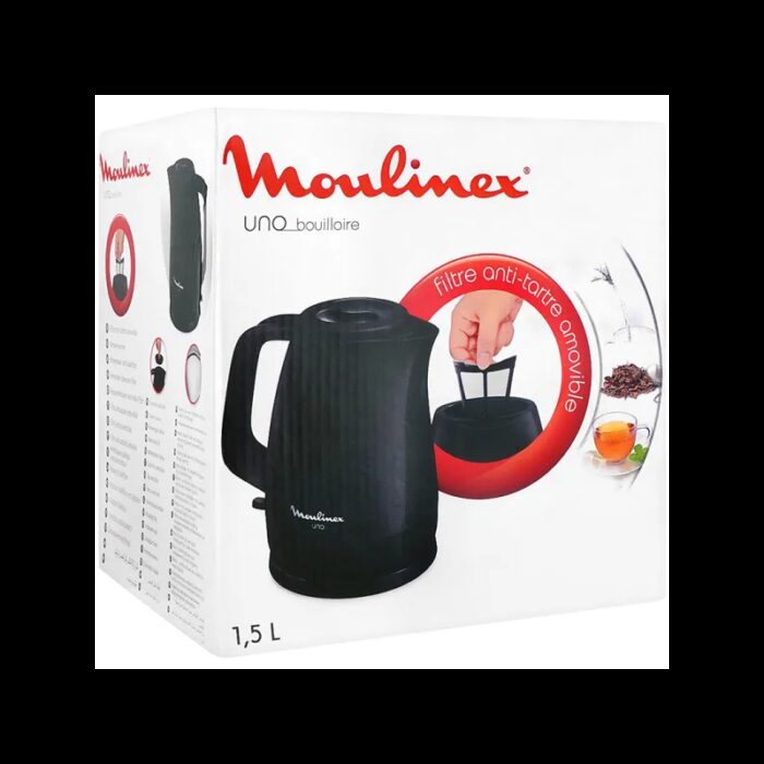 ⁦سخان بلاستيك من مولينكس حجم 1.5 لتر لون اسود⁩ - الصورة ⁦9⁩