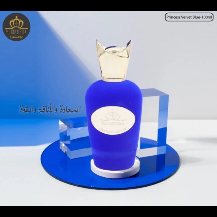⁦PRINCESS VELVET EDP By YOUMSERA for Unisex 100 ML - عطر برينسيس فيلفيت (أزرق) من يومسيرا للجنسين سعة 100 مل⁩ - الصورة ⁦3⁩