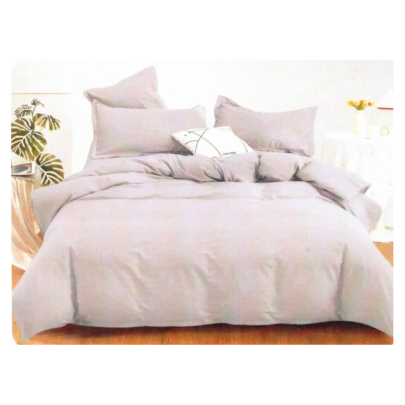 ⁦طقم سرير مكون من 4 قطع لون سكني⁩ - الصورة ⁦1⁩