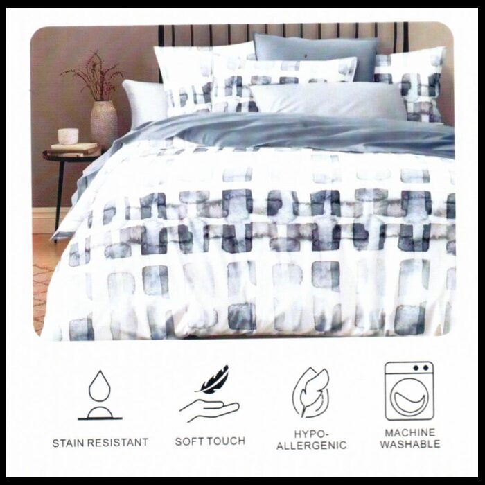 ⁦طقم سرير مكون من 4 قطع لون أزرق⁩ - الصورة ⁦2⁩