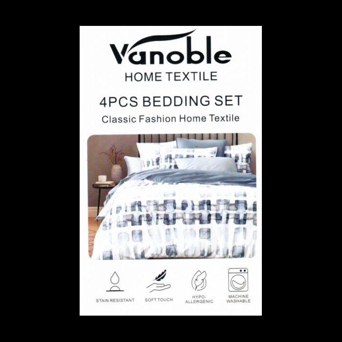 ⁦طقم سرير مكون من 4 قطع لون أزرق⁩ - الصورة ⁦3⁩