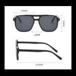 ⁦نظارة مربعة نقطتين أسود⁩ - الصورة ⁦2⁩