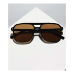 ⁦نظارة مربعة نقطتين بني⁩ - الصورة ⁦4⁩