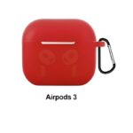 بيت كفر ايربود سيليكون، حماية مصنوعة من السيليكون - لون أحمر -ايربودز برو