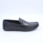 ⁦حذاء جلد طبيعي للرجال لون أسود⁩ - الصورة ⁦2⁩