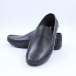 ⁦حذاء جلد طبيعي للرجال لون أسود⁩ - الصورة ⁦5⁩