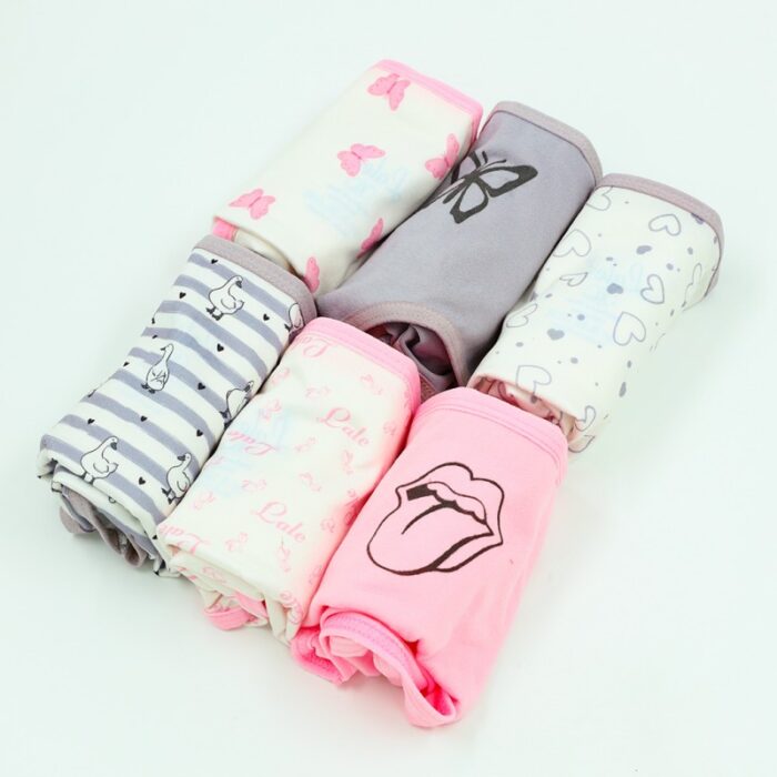 ⁦طقم داخلي نسائي قطني (6 قطع) للنساء بألوان متعددة⁩ - الصورة ⁦2⁩