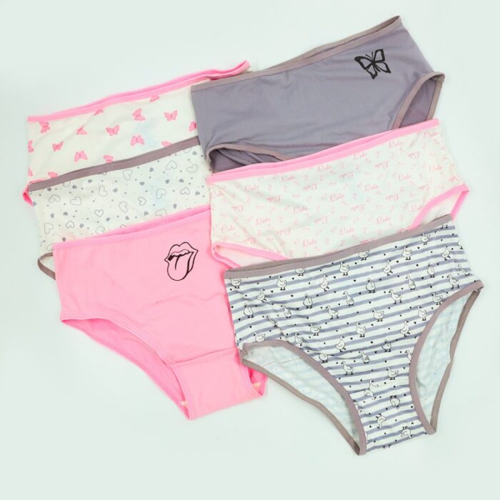 ⁦طقم داخلي نسائي قطني (6 قطع) للنساء بألوان متعددة⁩ - الصورة ⁦3⁩