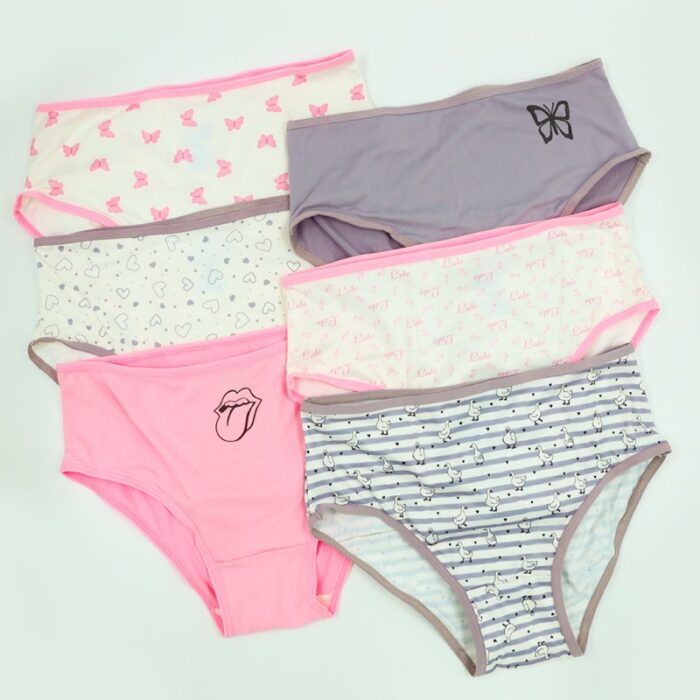 ⁦طقم داخلي نسائي قطني (6 قطع) للنساء بألوان متعددة⁩ - الصورة ⁦4⁩