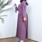 ⁦فستان بأزرار من الأعلى لون بنفسجي⁩ - الصورة ⁦4⁩