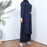 ⁦طقم شرعي قميص وبنطال طويل لون كحلي⁩ - الصورة ⁦3⁩