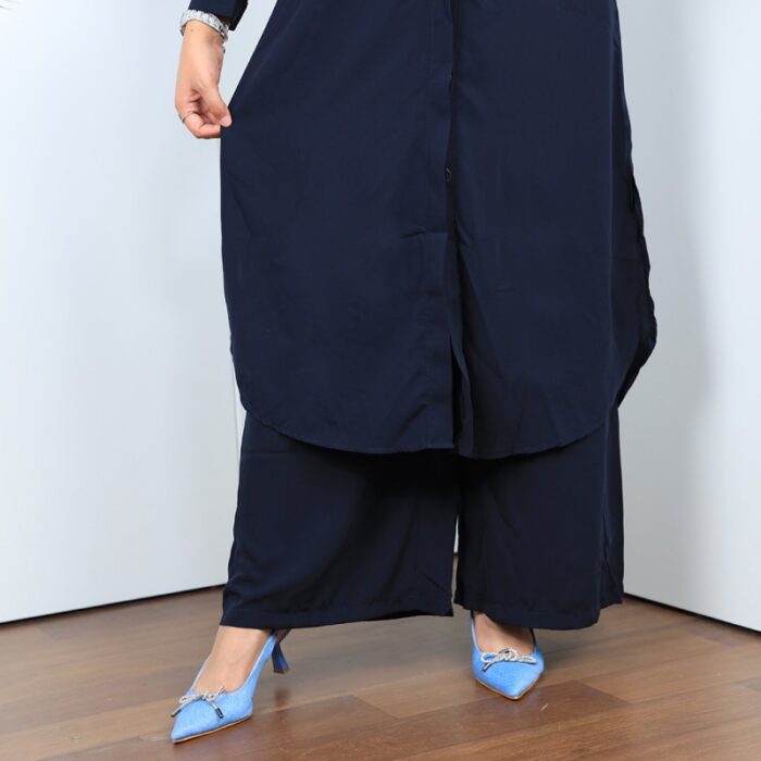 ⁦طقم شرعي قميص وبنطال طويل لون كحلي⁩ - الصورة ⁦4⁩