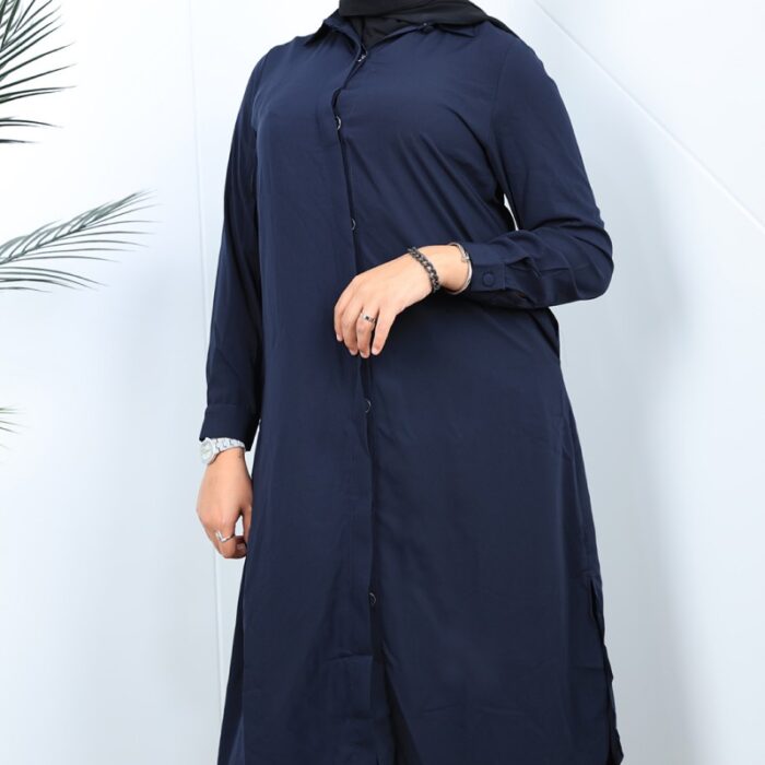 ⁦طقم شرعي قميص وبنطال طويل لون كحلي⁩ - الصورة ⁦5⁩