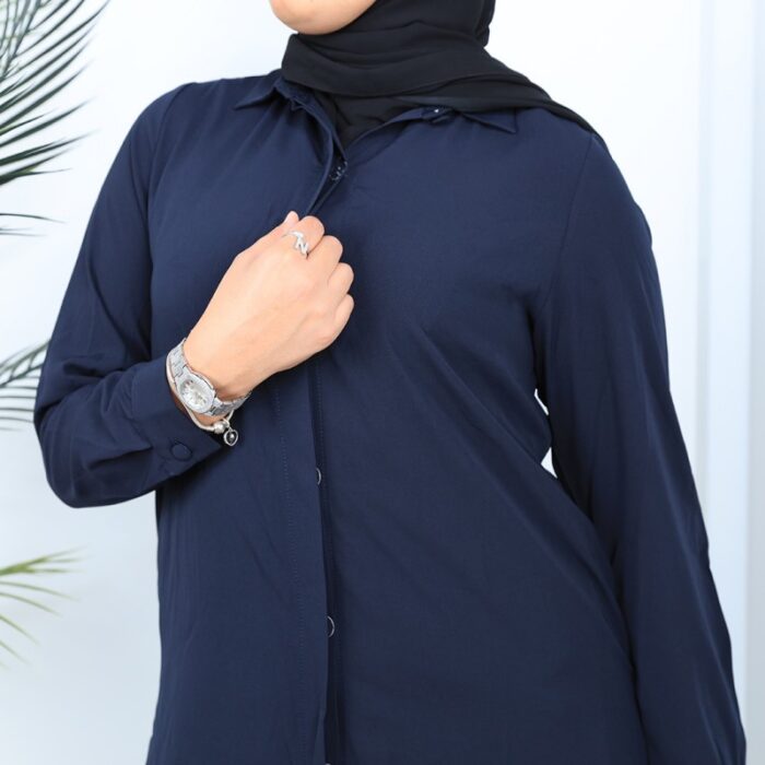 ⁦طقم شرعي قميص وبنطال طويل لون كحلي⁩ - الصورة ⁦6⁩