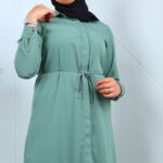 ⁦طقم شرعي قطعتين قميص وبنطال لون أخضر⁩ - الصورة ⁦10⁩