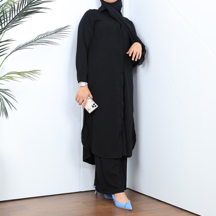 1033752012_67dc6953efa6a طقم شرعي قطعتين قميص وبنطال لون أسود - الصورة 1