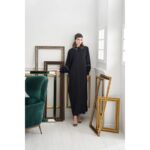 ⁦عباية للنساء مع سحاب لون أسود⁩ - الصورة ⁦2⁩