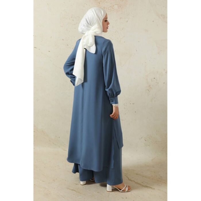 ⁦طقم شرعي قطعتين لون أزرق فاتح⁩ - الصورة ⁦2⁩