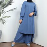 ⁦طقم شرعي قطعتين لون أزرق فاتح⁩ - الصورة ⁦3⁩