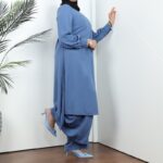 ⁦طقم شرعي قطعتين لون أزرق فاتح⁩ - الصورة ⁦5⁩