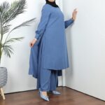 ⁦طقم شرعي قطعتين لون أزرق فاتح⁩ - الصورة ⁦6⁩