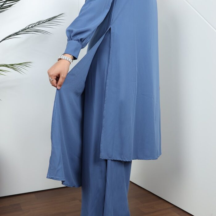 ⁦طقم شرعي قطعتين لون أزرق فاتح⁩ - الصورة ⁦9⁩