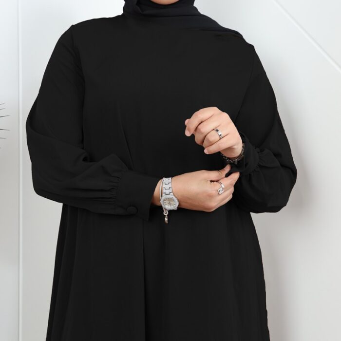 ⁦طقم شرعي قطعتين لون أسود⁩ - الصورة ⁦4⁩