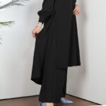 ⁦طقم شرعي قطعتين لون أسود⁩ - الصورة ⁦6⁩