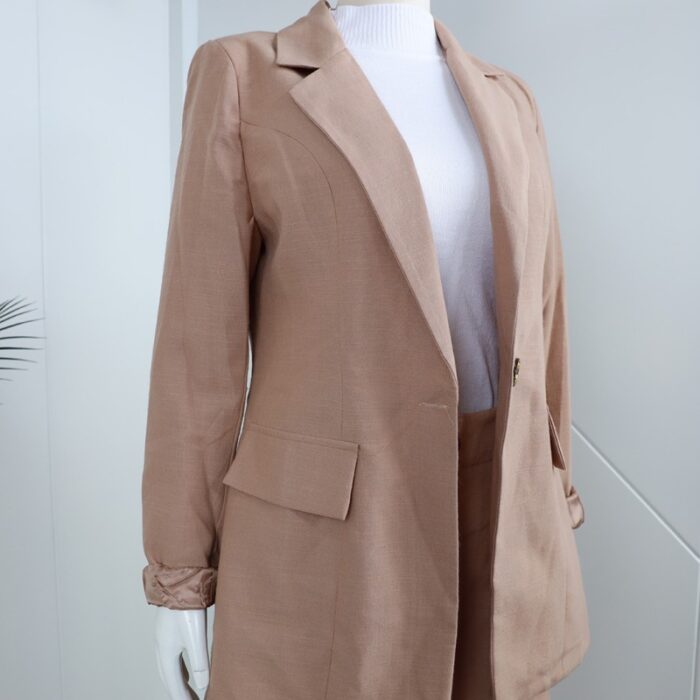 ⁦طقم رسمي قطعتين لون بيج⁩ - الصورة ⁦6⁩