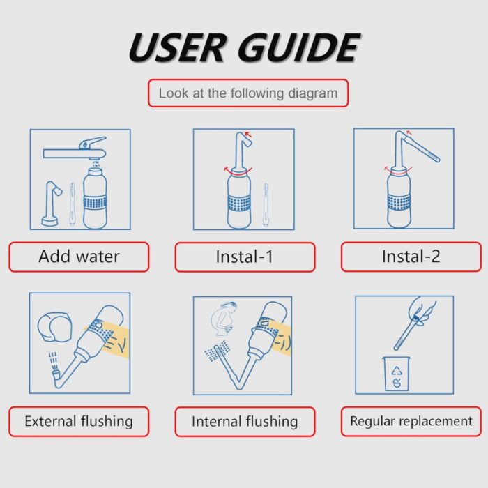 ⁦شطاف يدوي بلاستيك محمول (قطعتين)⁩ - الصورة ⁦3⁩