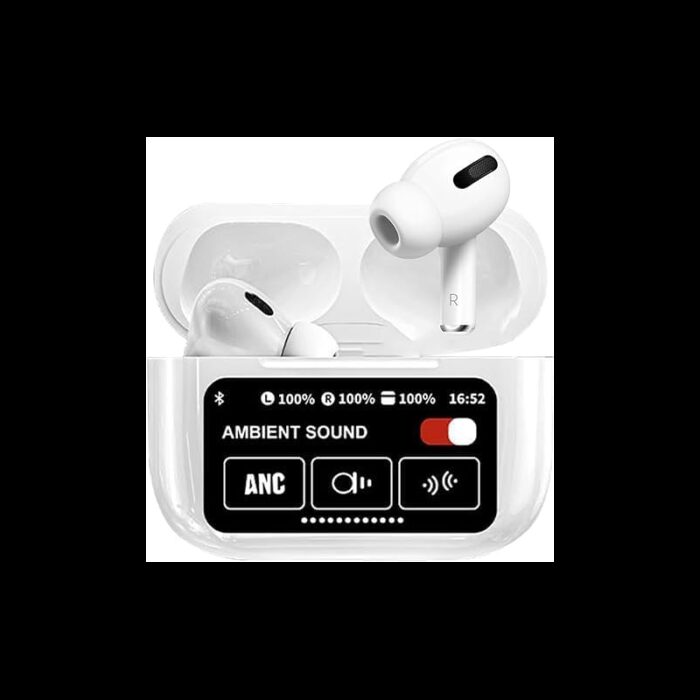 1033752099_67dc69f0a936f سماعات ايربود مع شاشه لمس لون ابيض - الصورة 1