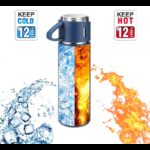 براد ستانلس مع غلاف حجم 1.5 لتر لون ازرق