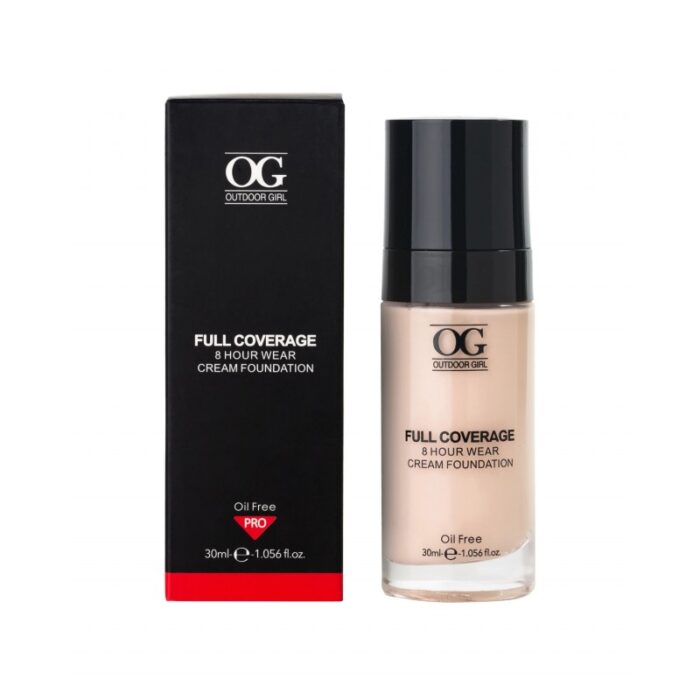 ⁦كريم أساس تغطية كاملة خالي من الزيوت من اوه جي 30 مل - Cream Foundation Full Coverage by OG 30ml⁩ - الصورة ⁦2⁩