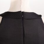 ⁦فستان قصير مخطط بالعرض لون أسود⁩ - الصورة ⁦17⁩