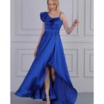 ⁦فستان طويل لون نيلي⁩ - الصورة ⁦3⁩