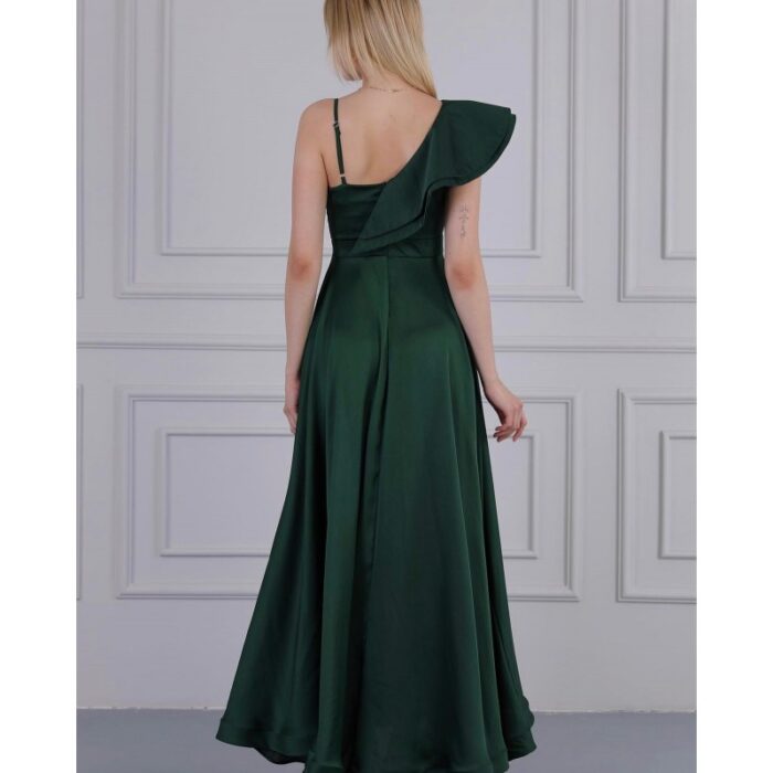 ⁦فستان طويل لون أخضر⁩ - الصورة ⁦4⁩