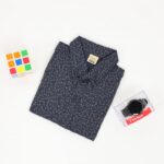 ⁦قميص قبة منقط للأطفال لون كحلي⁩ - الصورة ⁦2⁩