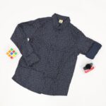 ⁦قميص قبة منقط للأطفال لون كحلي⁩ - الصورة ⁦3⁩