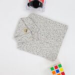 ⁦قميص قبة منقط للأطفال لون بيج⁩ - الصورة ⁦2⁩