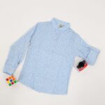 ⁦قميص قبة منقط للأطفال لون ازرق فاتح⁩ - الصورة ⁦6⁩