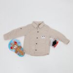 ⁦قميص قبة بيبي للأطفال مخطط بيج⁩ - الصورة ⁦4⁩